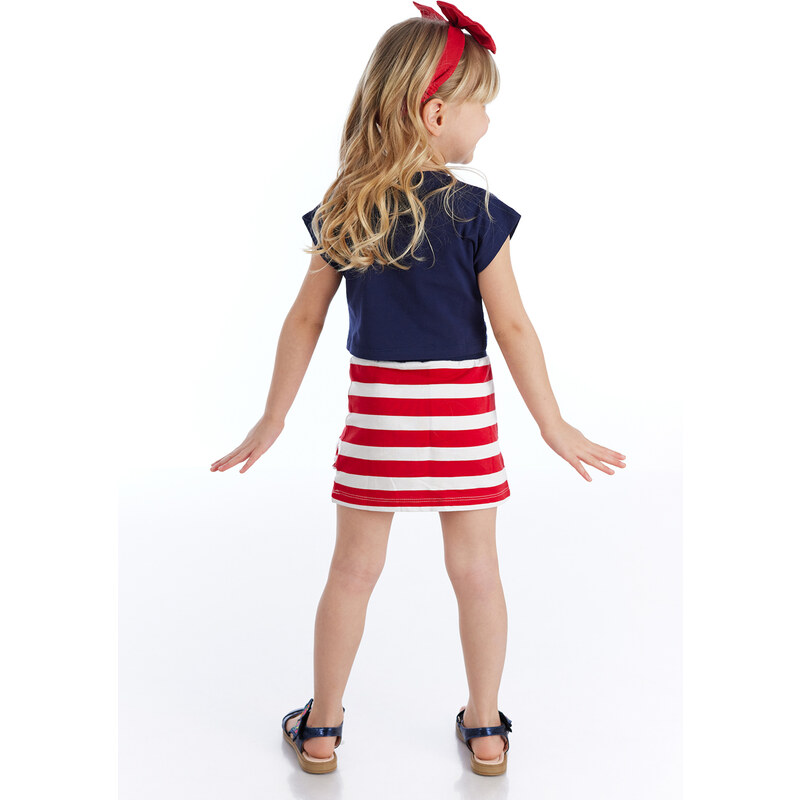 Denokids Fox Frilly Girl Child Crop Top Skirt Suit