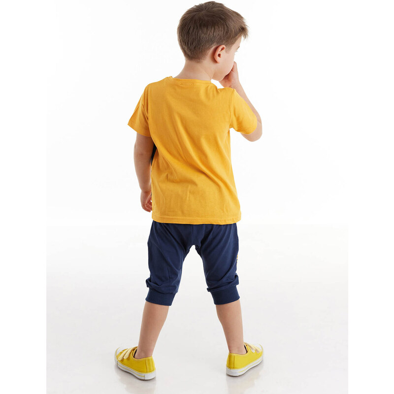 Denokids Scoop Size T-shirt Capri Shorts Set