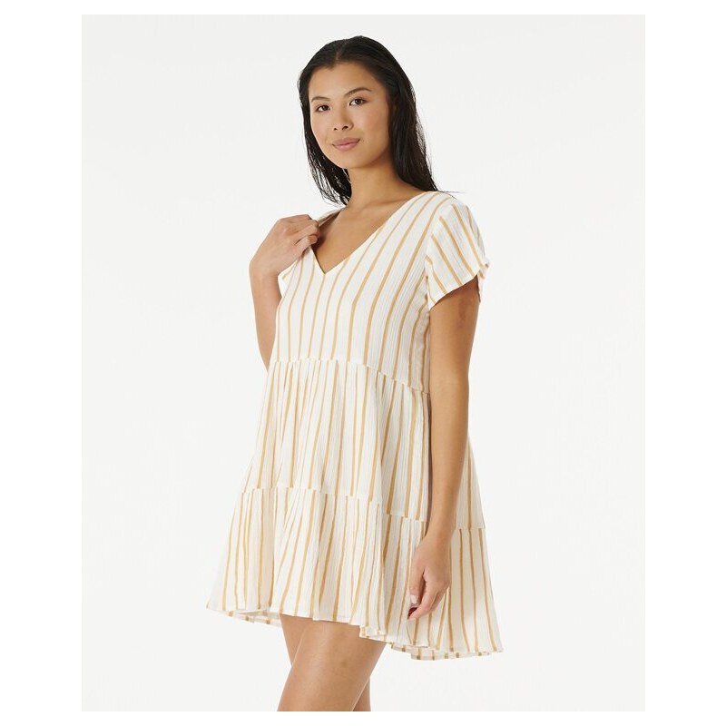 šaty Rip Curl PREMIUM SURF STRIPE DRESS Gold