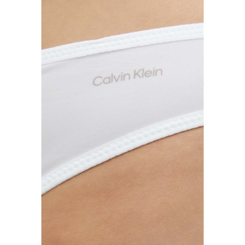 Dámské tanga QF6816E 100 bílá - Calvin Klein