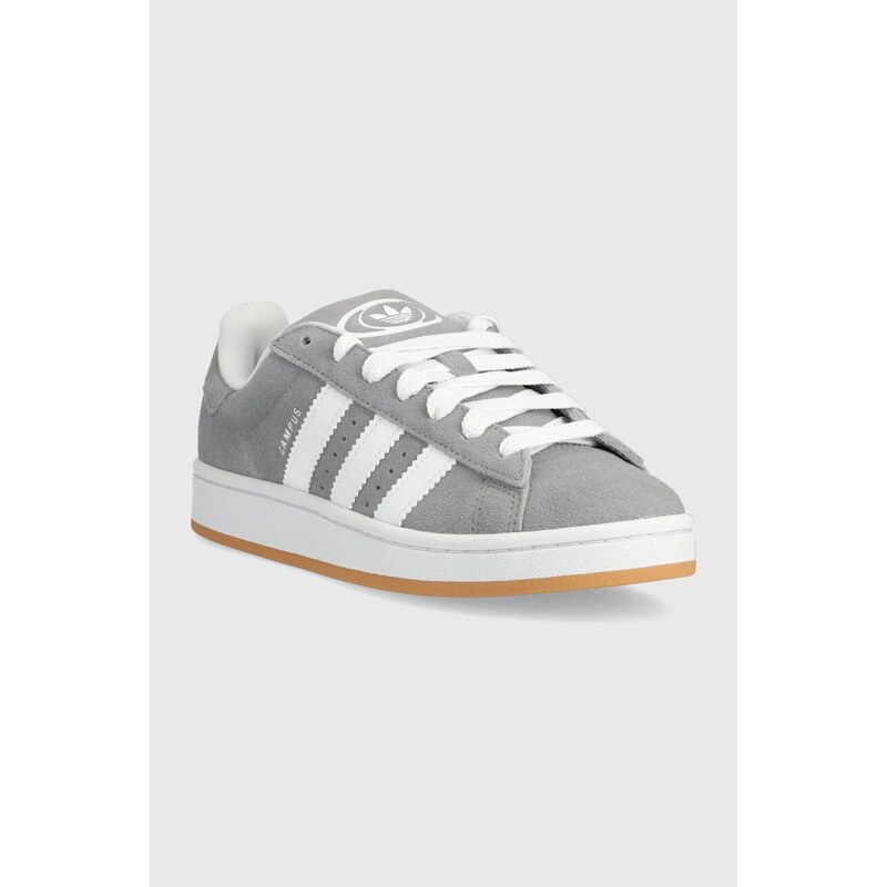 Semišové tenisky adidas Originals Campus 00s šedá barva, HQ6507