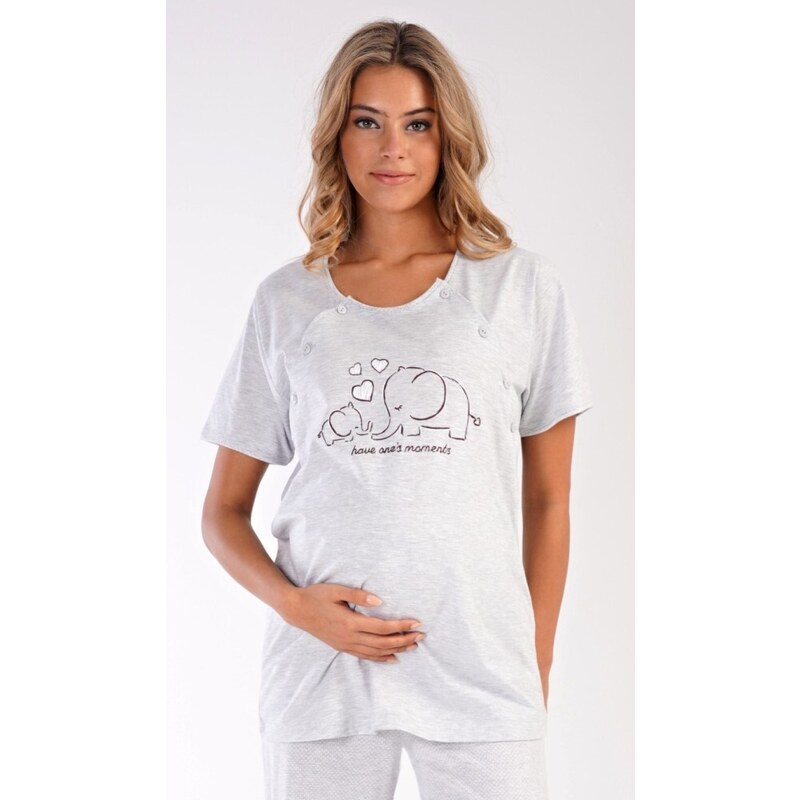 Pyžamo dámské mateřské Vienetta Secret SLŮNĚ 04816VS