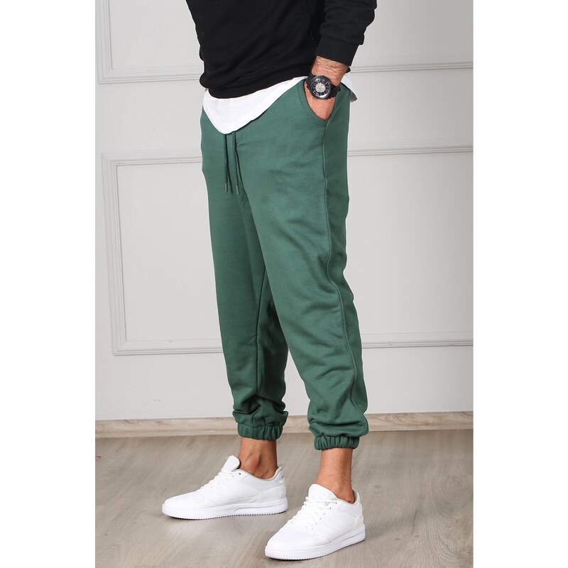 Madmext Green Oversize Short Leg Men's Tracksuit 4832