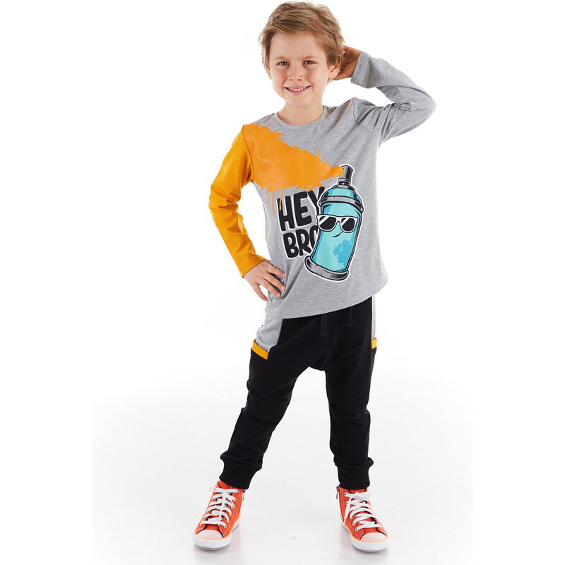 mshb&g Mushi Hey Bro Boy Child T-shirt Trousers Set