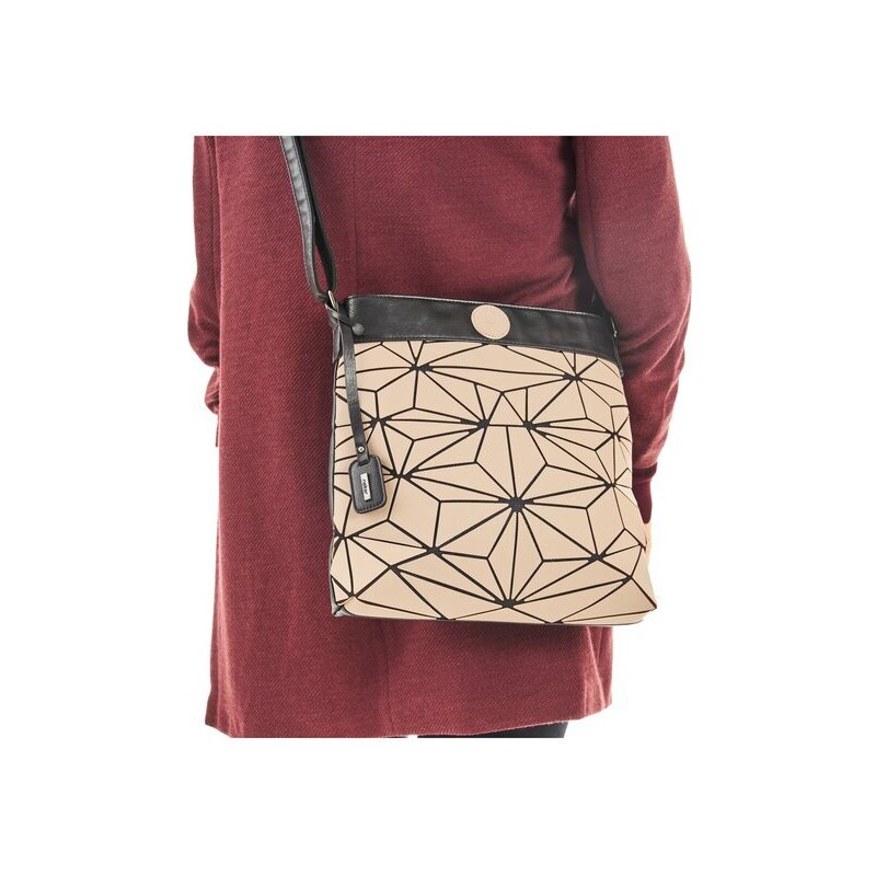 Perfektní crossbody ve futuristickém vzhledu Rieker H1316-62 béžová , 85938294