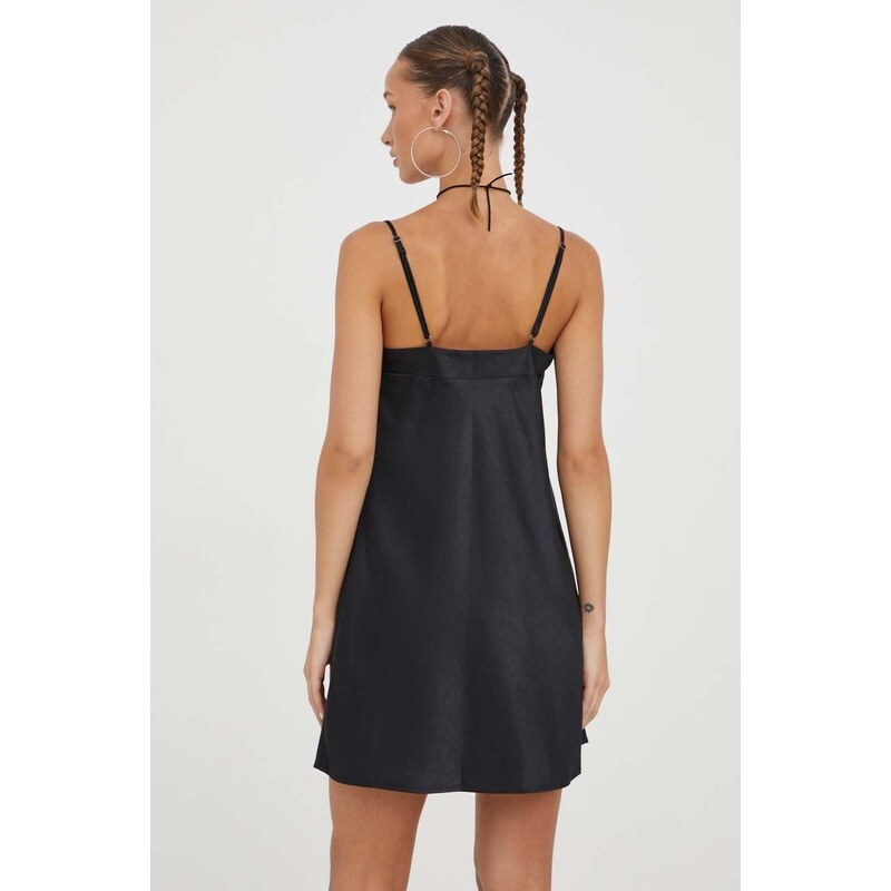 Šaty Abercrombie & Fitch černá barva, mini, oversize