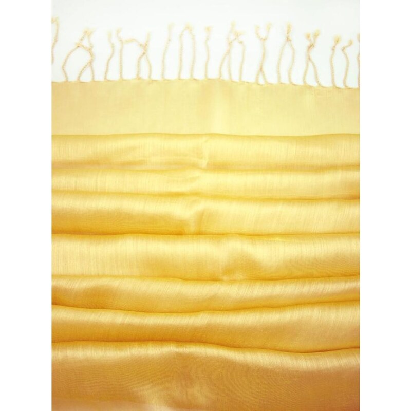 Art of Polo Elegantní prodyšný šál - žlutý