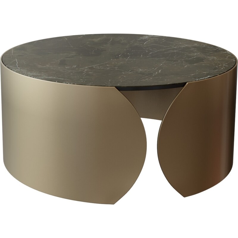 Hnědý keramický konferenční stolek Miotto Arona 80 cm