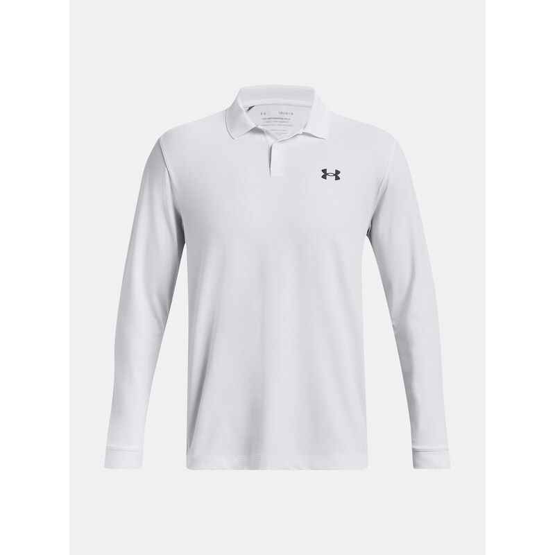 Under Armour Tričko UA Performance 3.0 LS Polo-WHT - Pánské