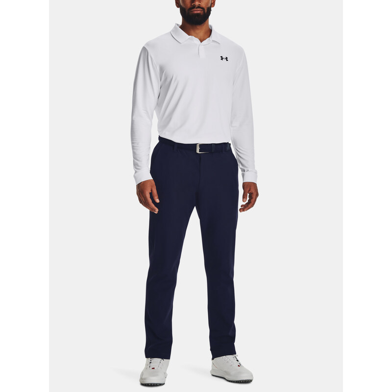 Under Armour Tričko UA Performance 3.0 LS Polo-WHT - Pánské