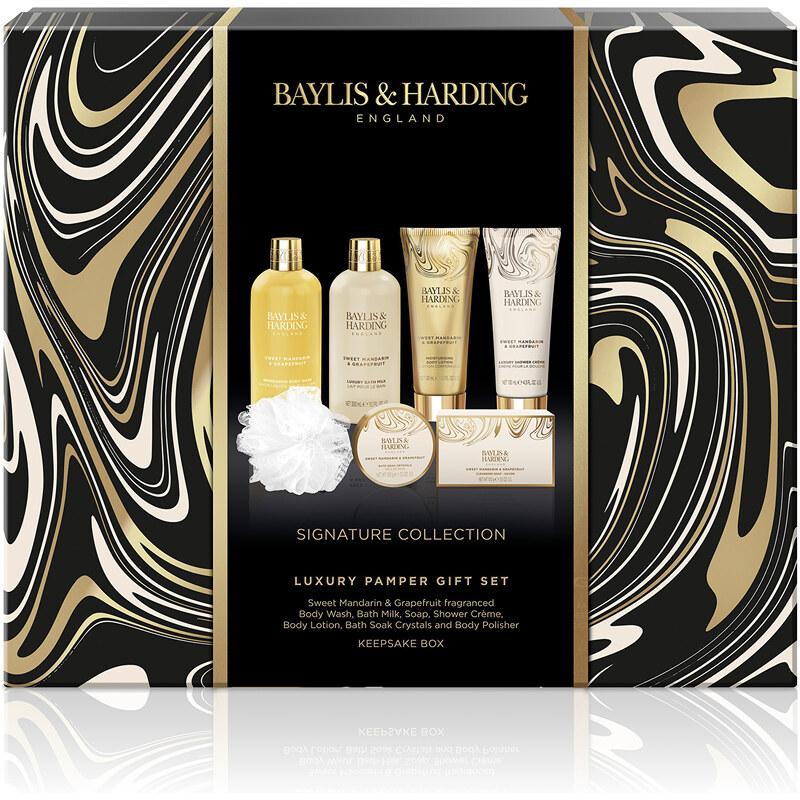 Baylis & Harding Dárková sada s mycí houbou Mandarinka & Grapefruit 7 ks