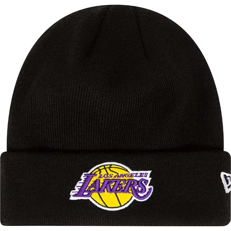 ČERNÁ PÁNSKÁ ČEPICE NEW ERA ESSENTIAL CUFF BEANIE LOS ANGELES LAKERS HAT