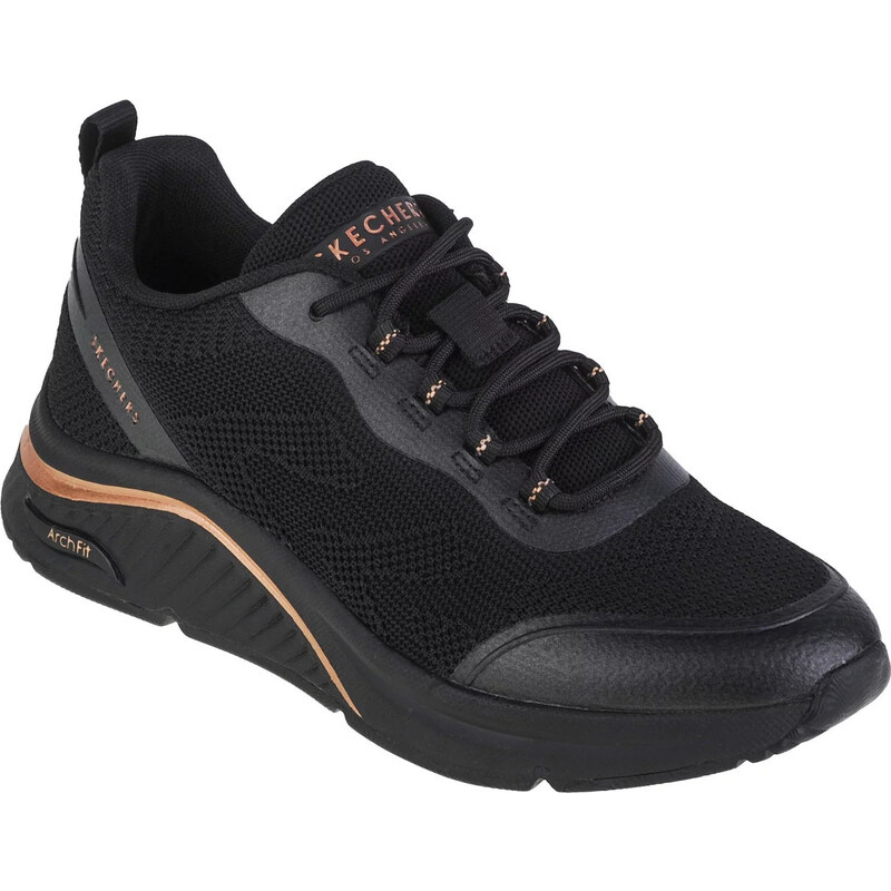 ČERNÉ DÁMSKÉ STYLOVÉ TENISKY SKECHERS ARCH FIT S-MILES - SONRISAS Černá