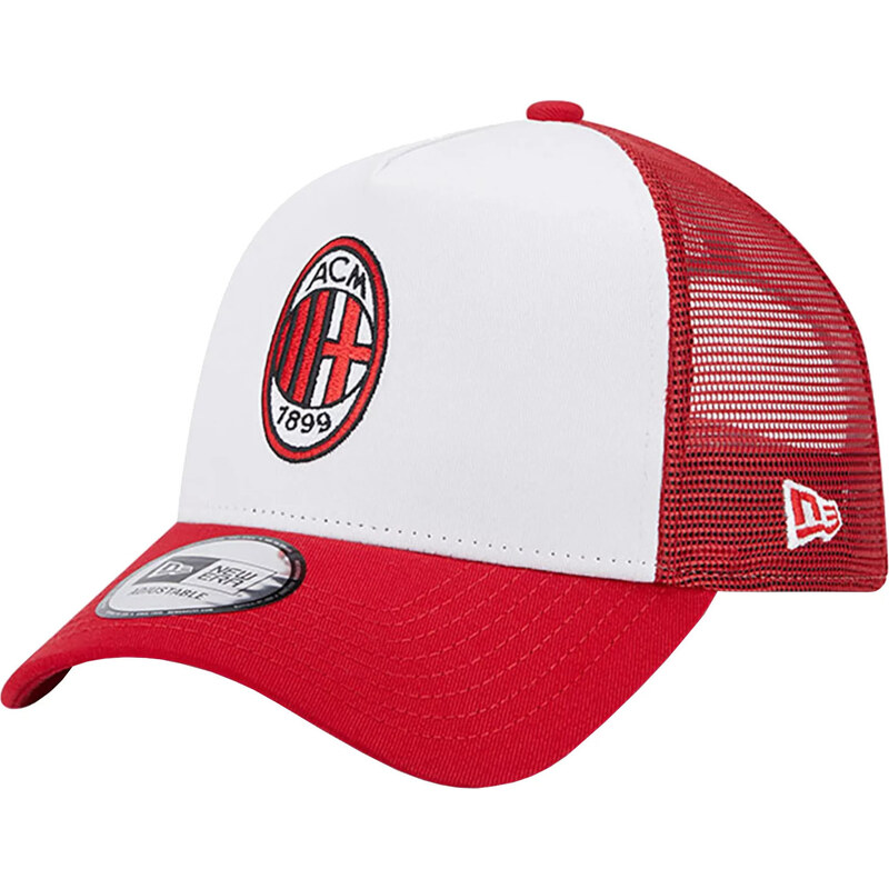 ČERNO-BÍLÁ KŠILTOVKA NEW ERA TRUCKER A-FRAME AC MILAN CAP Červená