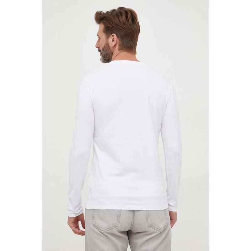 Tričko s dlouhým rukávem Guess bílá barva, M2YI28 J1314