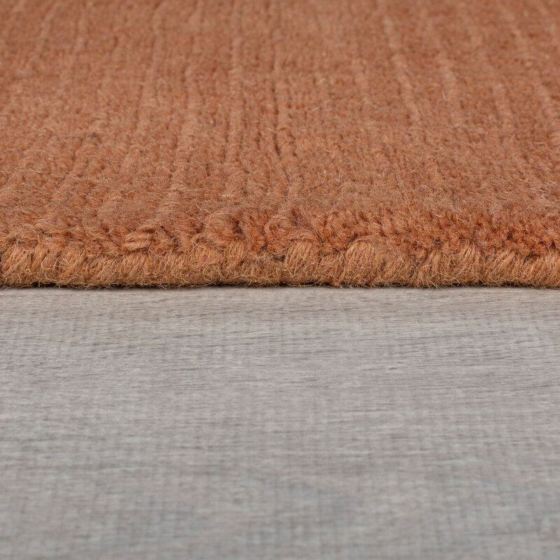 Flair Rugs koberce Kusový ručně tkaný koberec Tuscany Textured Wool Border Orange - 120x170 cm