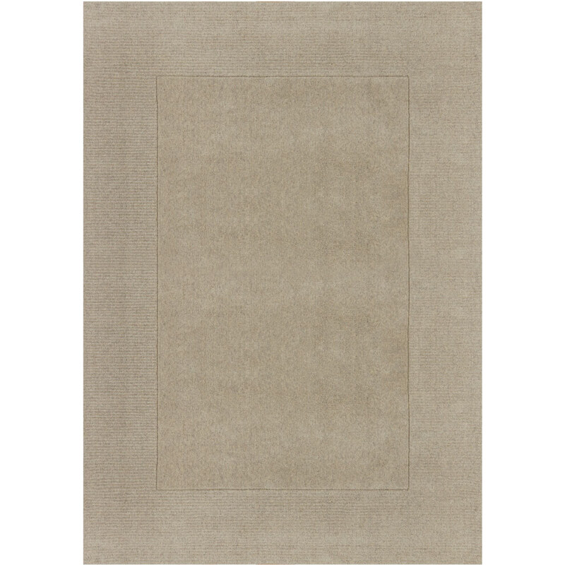 Flair Rugs koberce Kusový ručně tkaný koberec Tuscany Textured Wool Border Natural - 60x230 cm