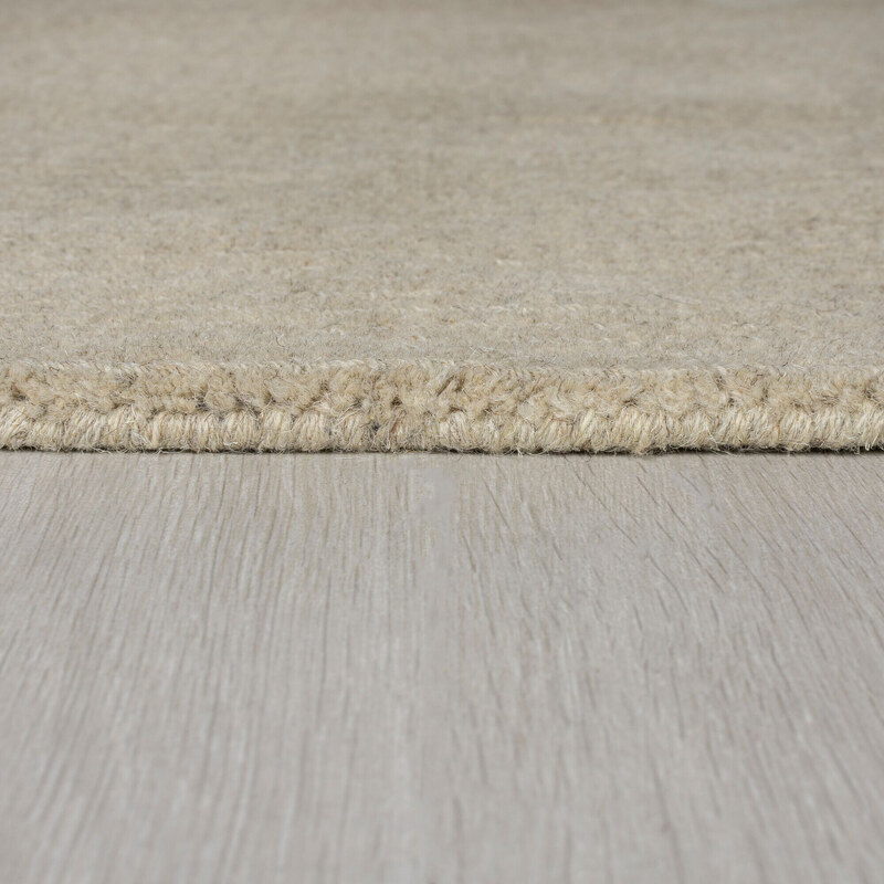 Flair Rugs koberce Kusový ručně tkaný koberec Tuscany Textured Wool Border Natural - 60x230 cm