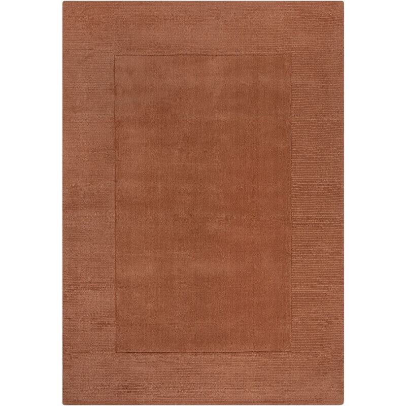 Flair Rugs koberce Kusový ručně tkaný koberec Tuscany Textured Wool Border Orange - 120x170 cm