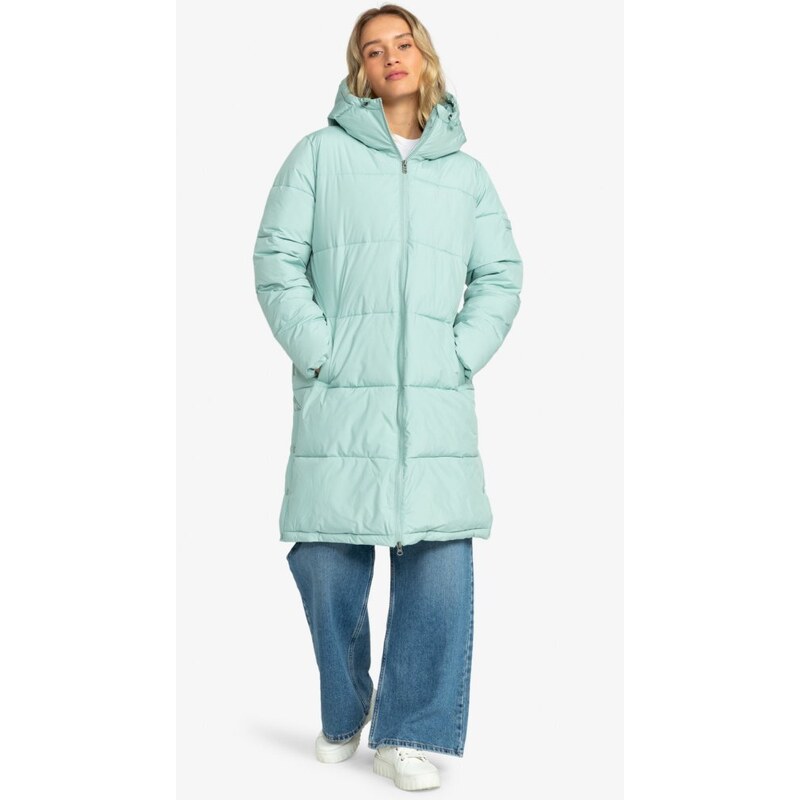 Zimní dámský kabát Roxy Test Of Time - zeleno/modrý
