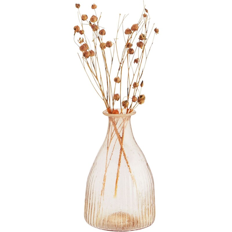 Madam Stoltz Váza z recyklovaného skla Light Peach 11 cm