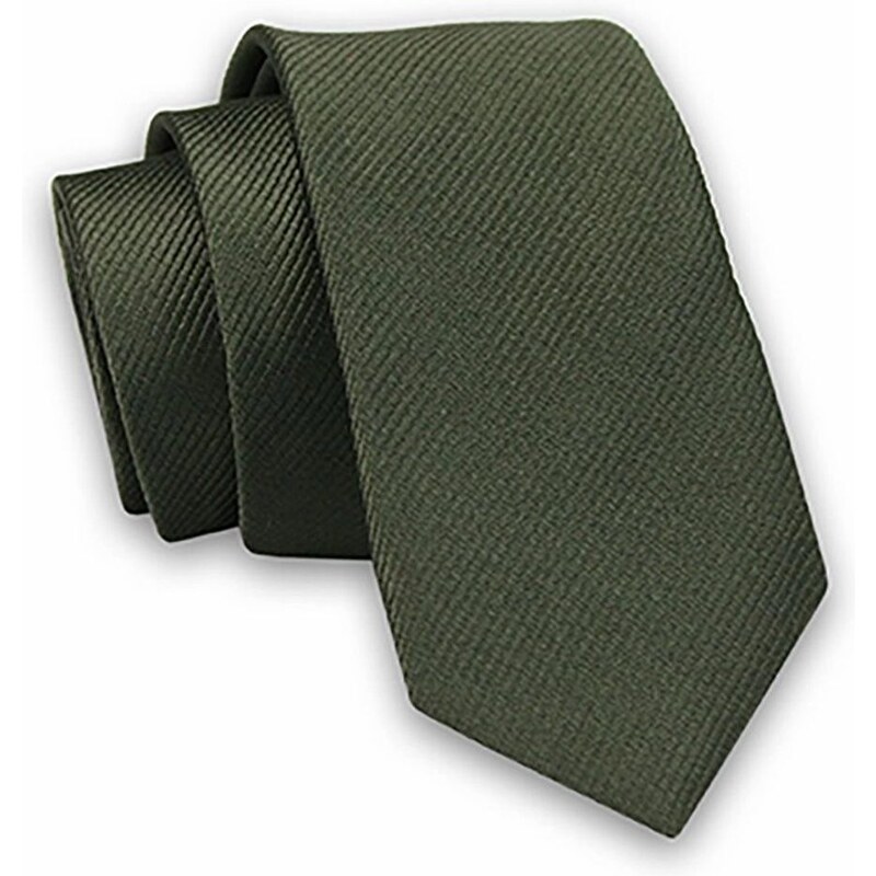 Trendy olivová pánská kravata Angelo di Monti