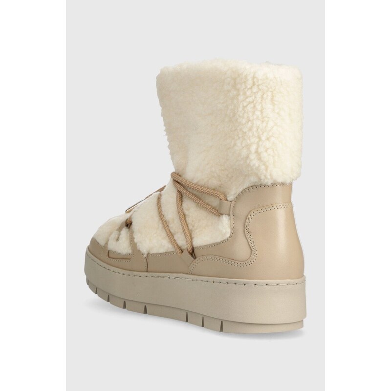 Sněhule Tommy Hilfiger TOMMY TEDDY SNOWBOOT béžová barva, FW0FW07505