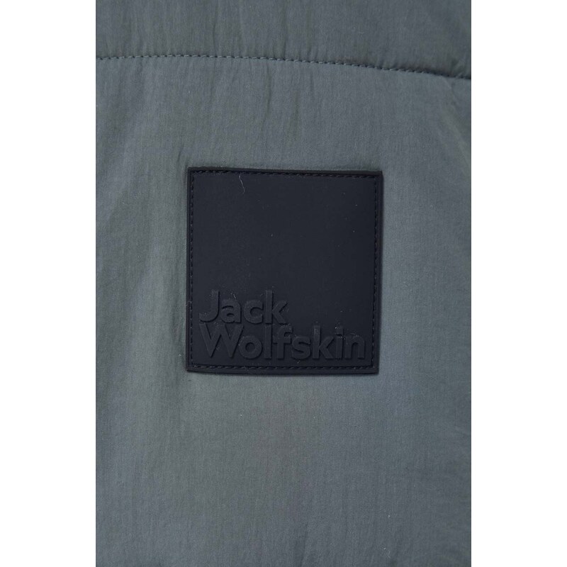 Bunda Jack Wolfskin pánská, šedá barva, zimní