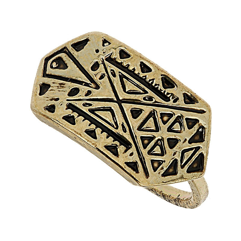 Topshop Etched Plaque Midi Ring
