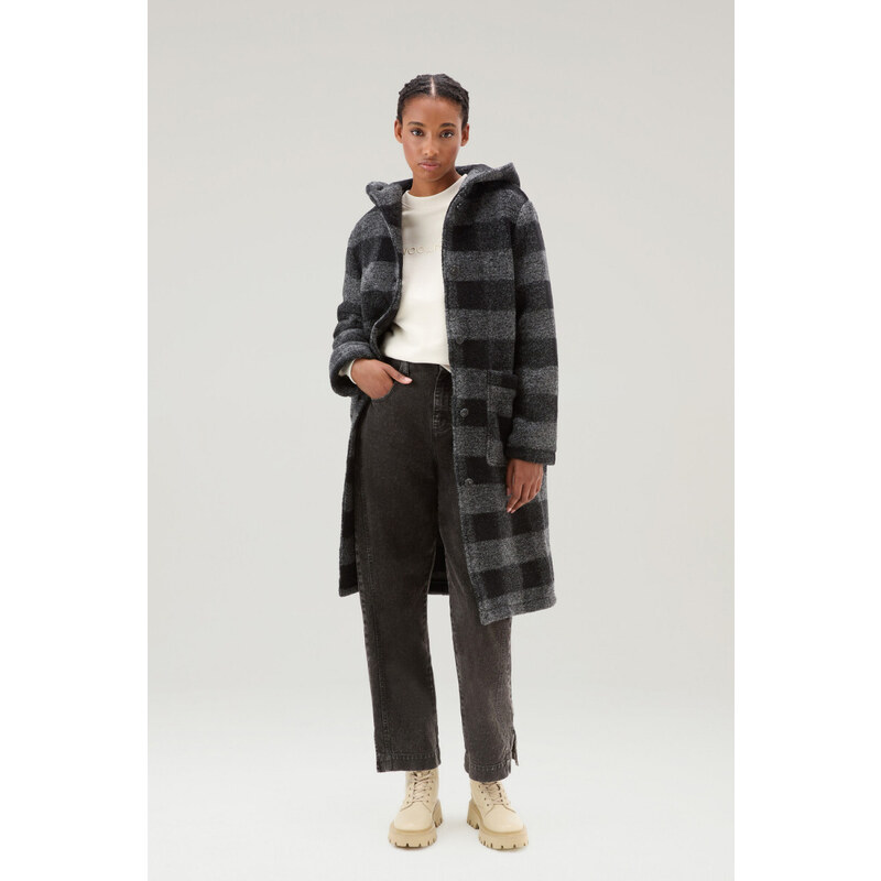 KABÁT WOOLRICH HOODED LONG GENTRY COAT