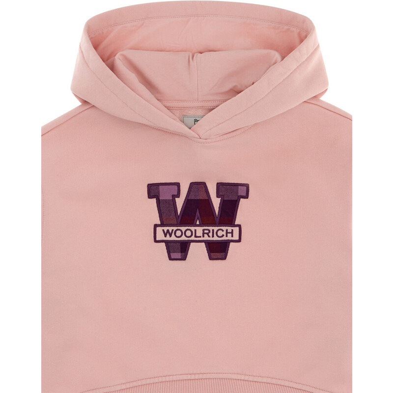 MIKINA WOOLRICH COTTON FLEECE LOGO HOODIE