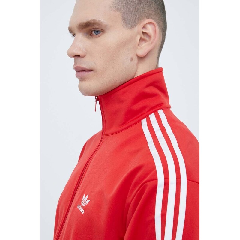 Mikina adidas Originals pánská, červená barva, s aplikací, IJ7060