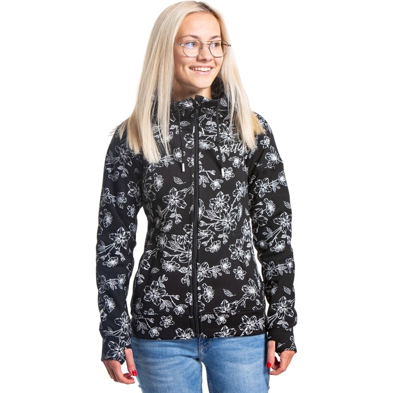 Meatfly dámská technická mikina Alisha Blossom Black | Černá