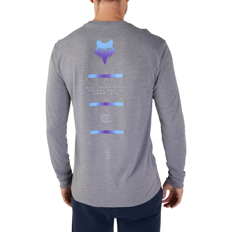 Pánské triko Fox Magnetic Ls Tech Tee - Heather Graphite