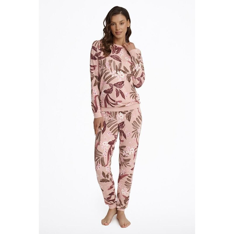 Henderson Dámské pyžamo Midnight růžové s přírodním motivem