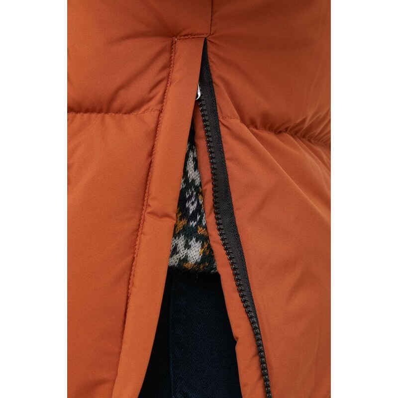 Péřová bunda Hetrego dámská, oranžová barva, zimní
