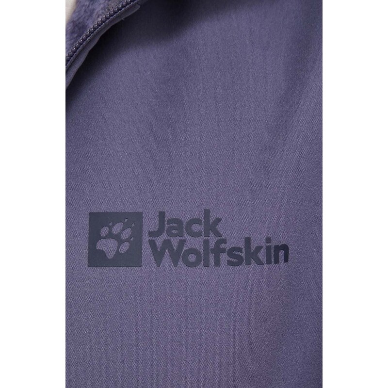Outdoorová bunda Jack Wolfskin Windhain fialová barva