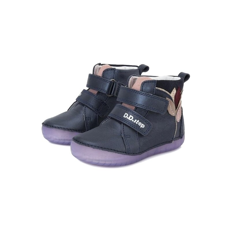 Dívčí kožené kotníkové boty D.D.step A050-339