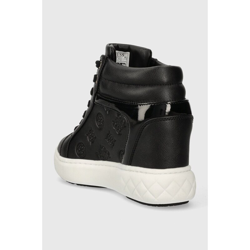 Sneakers boty Guess ROXANA černá barva, FL8ROX LEA12