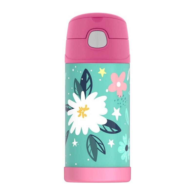 Thermos Dětská termoska s brčkem - wild flowers 0,355