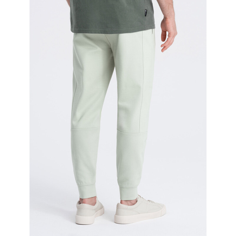 Ombre Clothing Pánské tepláky joggers - světle mátové V3 OM-PASK-0142