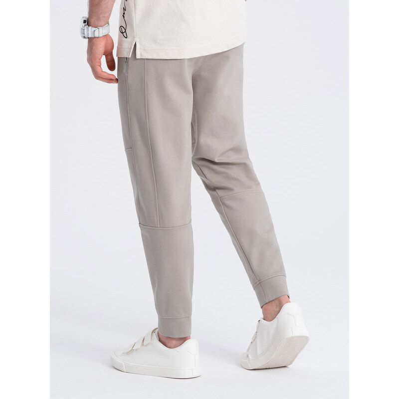 Ombre Clothing Pánské tepláky joggers - popel V1 OM-PASK-0142