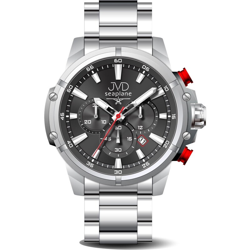 JVD Pánské vodotěsné ocelové náramkové hodinky (chronograf) JVD JC635.3