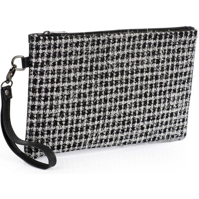 Capone Outfitters Capone Paris Women's Clutch Bag Black Silver