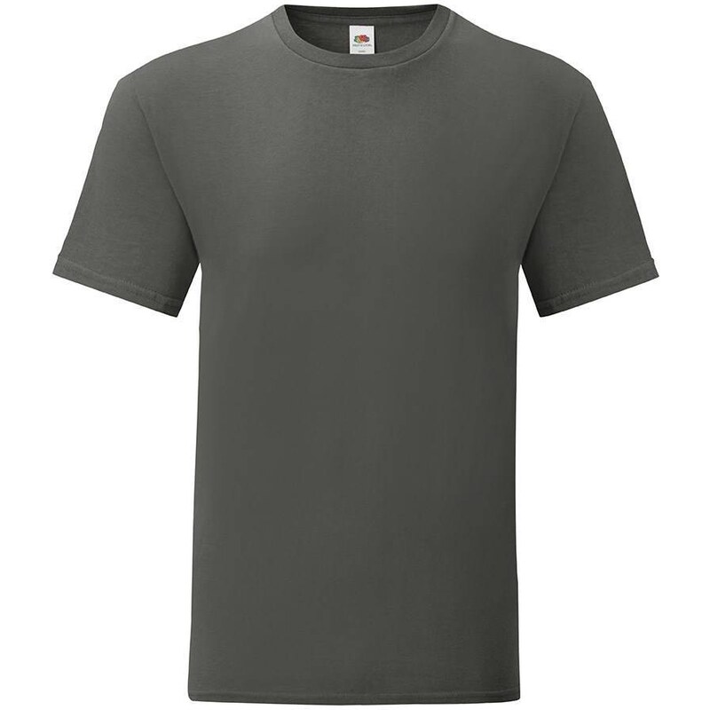 Graphite Iconic Combed Cotton T-shirt Fruit of the Loom