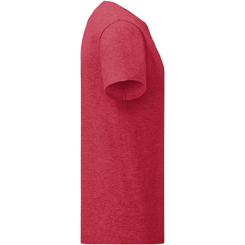 Red men's t-shirt in combed cotton Iconic with Fruit of the Loom sleeve