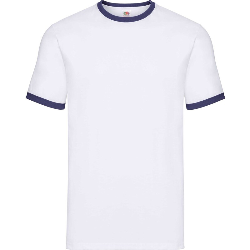 White T-shirt Ringer Fruit of the Loom