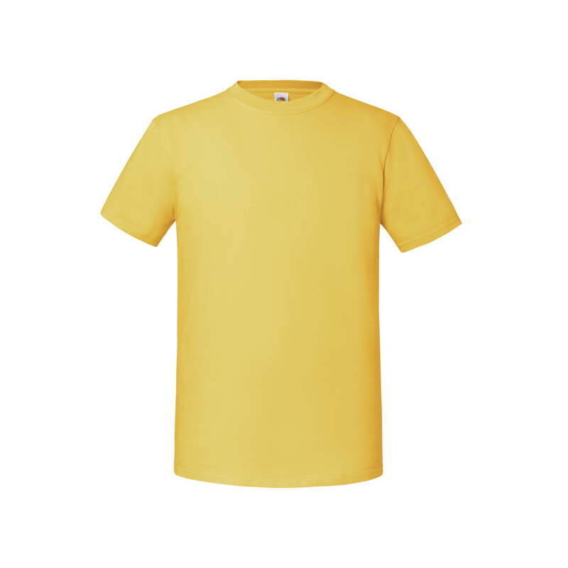 Iconic 195 Ringspun Premium Fruit of the Loom Men's Yellow T-shirt