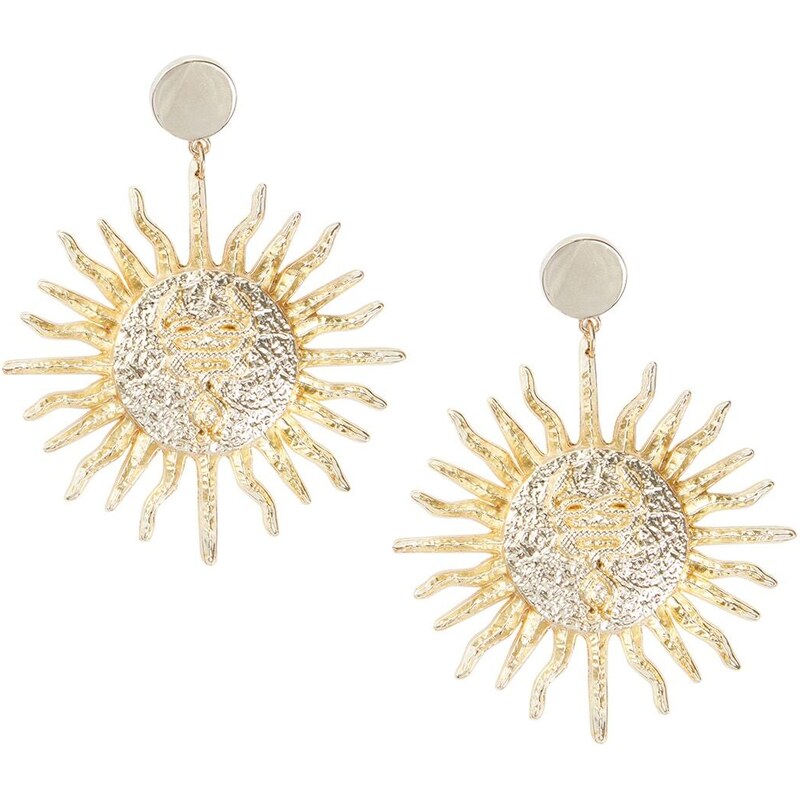 Trendyol X Zeynep Tosun Gold Sun Figure Earring