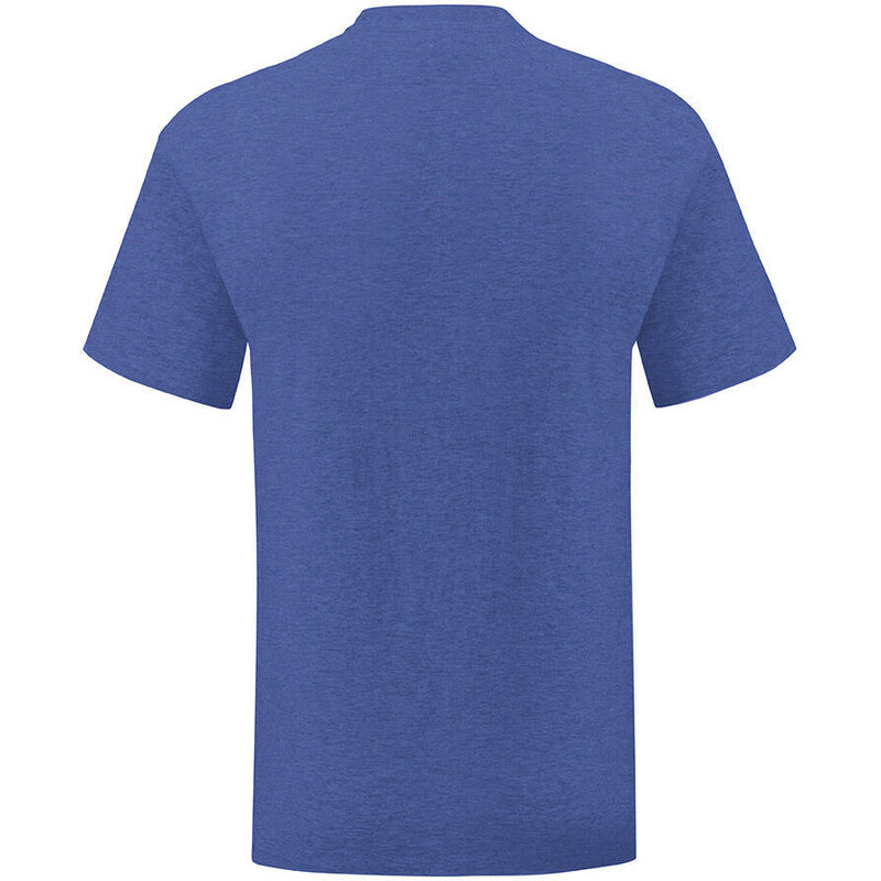 Blue Iconic Combed Cotton T-shirt with Fruit of the Loom Sleeve